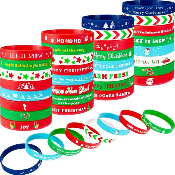 Wholesale Cartoon pattern Christmas rubber silicone bracelet