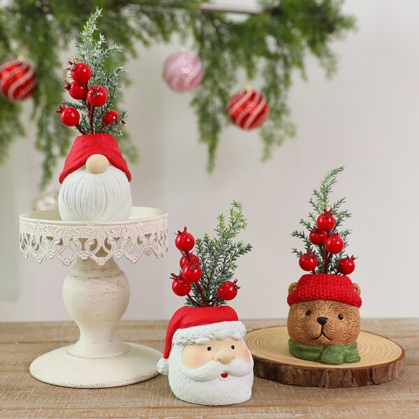 Wholesale Shengyuan New Resin Christmas Gnome Doll Santa Claus Snowman Resin Christmas Decoration Ornaments