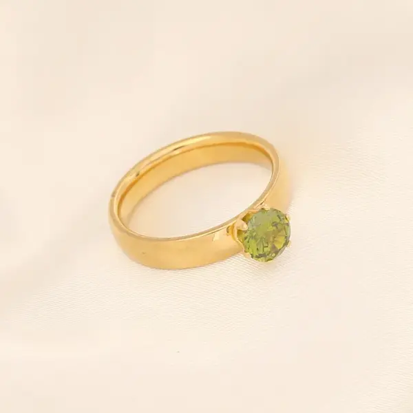 Wholesale Fashion Geometric Stainless Steel Imitation Diamond Plating Rings 1 Piece