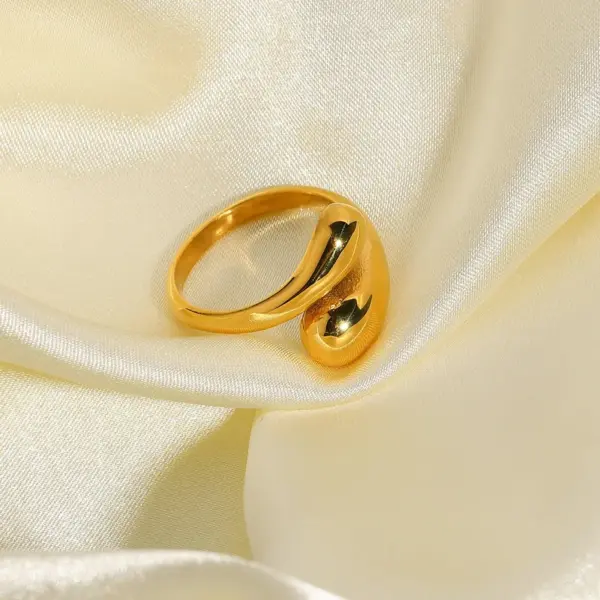 Wholesale PVD Coated Real Gold Plated Solid Color 304 Stainless Steel Commute Waterproof Non Tarnish