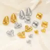 Wholesale 304 Stainless Steel Water Droplets PVD Coated 18K Gold Plated Simple Style Classic Style Waterproof Non Tarnish Gold Silver Ear Studs