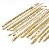 PVD Coated Real Gold Plated Solid Color 304 Stainless Steel Simple Style Waterproof Non Tarnish 304 Stainless Steel Bracelets