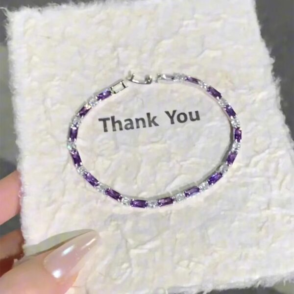 Wholesale Cross-border new purple copper alloy zircon bracelet white purple bracelet gyptian star high color value bracelet factory direct sales