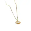PVD Coated Real Gold Plated Shell Titanium Steel Elegant Waterproof Non Tarnish Necklace