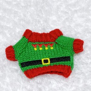 Green belt sweater / (baby clothes only, baby not included)