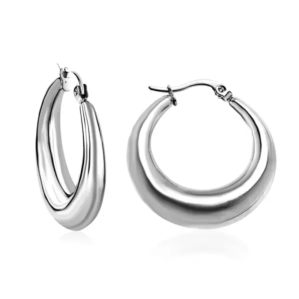 Wholesale 1 Pair Simple Style Classic Style Geometric Plating Stainless Steel Earrings
