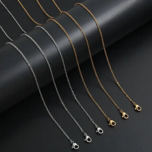 Wholesale Jewelry Hip-Hop Simple Style Solid Color 304 Stainless Steel Plating Necklace