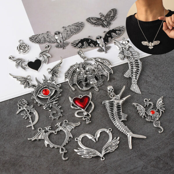 oly-e2816a100469886e0665387019ca89ce Wholesale European and American Gothic Style Accessories Alloy Jewelry Festival Party Diablo Punk Love DIY Necklace Pendant