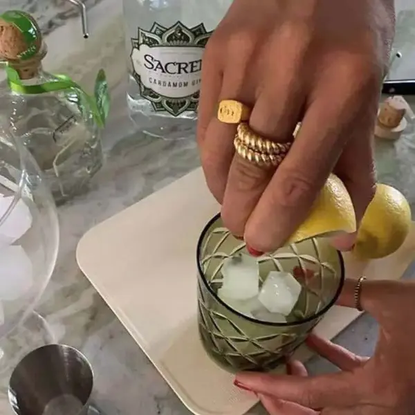 Wholesale Gold Plated Geometric No Inlaid Copper Rings