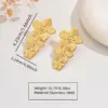 1 Pair Sweet Simple Style Classic Style Flower 304 Stainless Steel Imitation Gold Electroplating Ear Studs