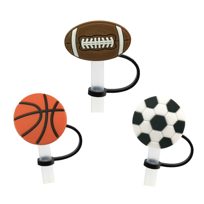Wholesale Cartoon Party Straw Cover Straw Cap Silicone Dust Plug