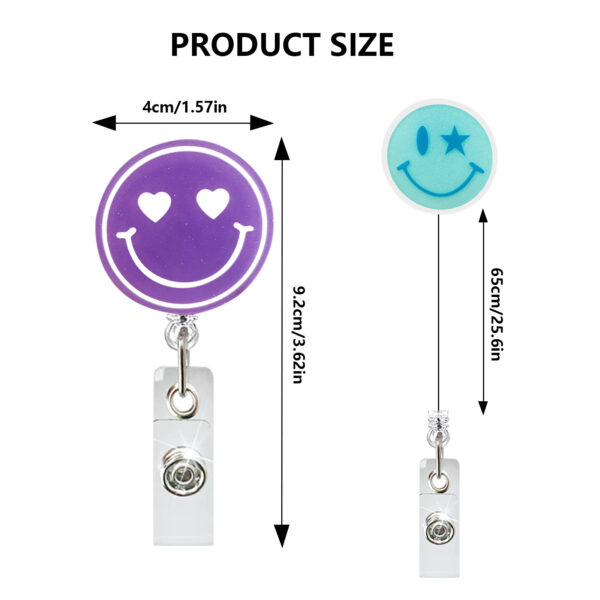 Wholesale Glitter acrylic medical retractable rotating alligator clip easy to pull