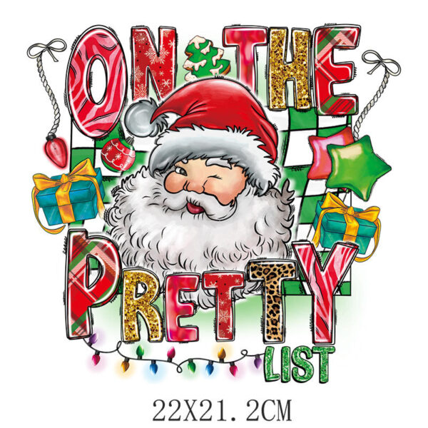 Wholesale Christmas logo clothing UV DTF Ready to Press Transfers Wraps