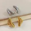 Wholesale PVD Coated 18K Gold Plated Real Gold Plated Petal 304 Stainless Steel Vintage Style Waterproof Non Tarnish Ear Studs