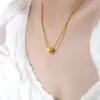 Wholesale 304 Stainless Steel Geometric PVD Coated 18K Gold Plated Real Gold Plated IG Style Simple Style Waterproof Non Tarnish Plating Gold Bracelets Earrings Necklace