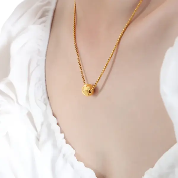 Wholesale 304 Stainless Steel Geometric PVD Coated 18K Gold Plated Real Gold Plated IG Style Simple Style Waterproof Non Tarnish Plating Gold Bracelets Earrings Necklace
