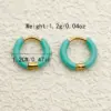 Wholesale PVD Coated Real Gold Plated 14K Gold Circle 304 Stainless Steel Sweet Streetwear Waterproof Non Tarnish Earrings
