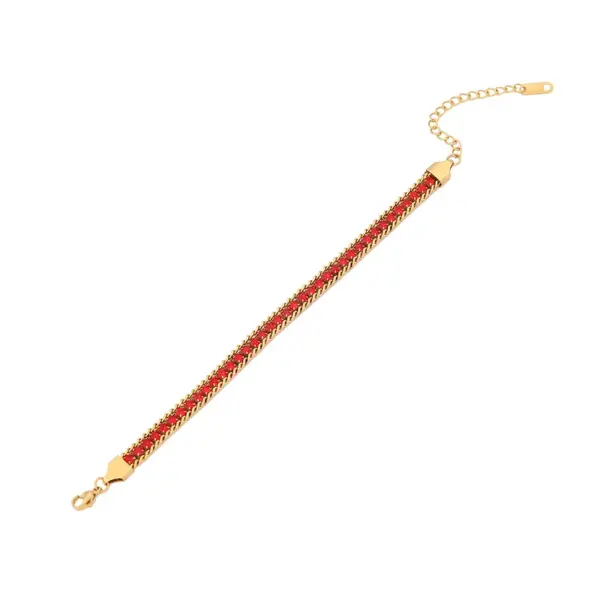 PVD Coated 18K Gold Real Gold Plated Solid Color Stainless Steel IG Style Simple Style Commute Waterproof Non Tarnish 304 Stainless Steel Bracelets