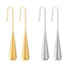 Wholesale 1 Pair Simple Style Water Droplets Plating 304 Stainless Steel 18K Gold Plated Drop Earrings