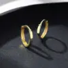 1 Pair Simple Style Shiny Round Plating Inlay Brass Zircon 18K Gold Plated White Gold Plated Hoop Earrings