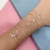 Wholesale Sweet Heart Shape Flower Butterfly Copper Inlay Zircon Bracelets