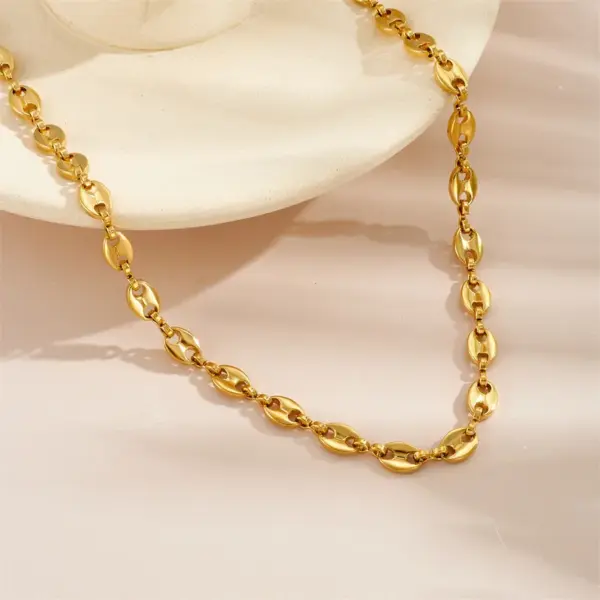 Wholesale Double-Layer Choker Titanium Steel Necklace Three-Layer Blade Chain Snake Bones Chain Stainless Steel Jewelry Summer Non-Fading Female
