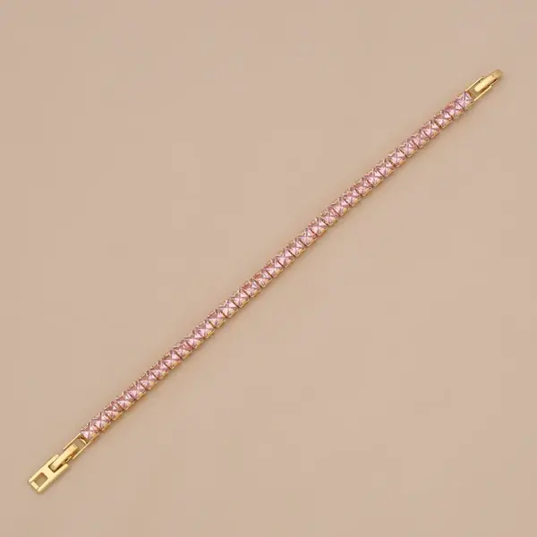 Wholesale Ion Plating (IP) Real Gold Plated Square 304 Stainless Steel Simple Style Classic Style Waterproof Non Tarnish 304 Stainless Steel Bracelets