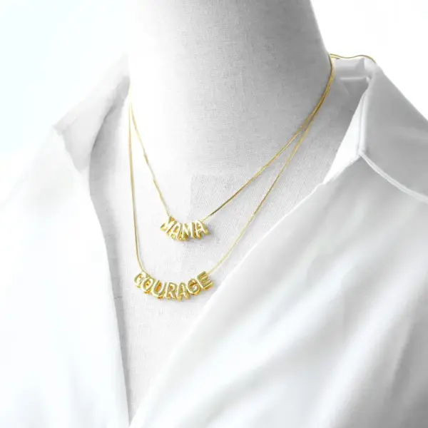 Wholesale Jewelry Basic Simple Style Letter Copper 18K Gold Plated