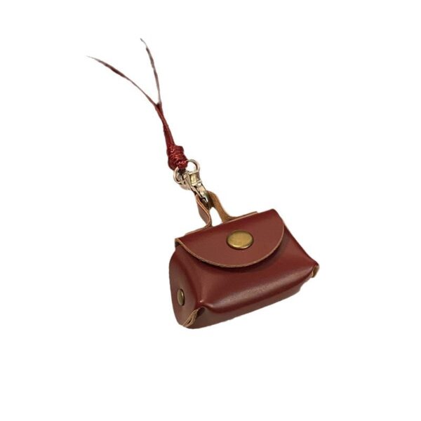 oly-e2baa748c4fbb35b0a6caec2fdb0b166 Wholesale Vintage Cute Leather Coin Purse Neck Necklace 2024 New Autumn and Winter Design Sense Niche Long Woolen Chain