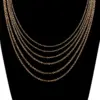 Wholesale PVD Coated 18K Gold Plated Geometric Titanium Steel Fashion Waterproof Non Tarnish Necklace