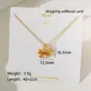 Wholesale PVD Coated Real Gold Plated 18K Gold Pentagram Ice Cream Animal 304 Stainless Steel Simple Style Waterproof Non Tarnish 304 Stainless Steel Lobster Trigger Clasp Closure Pendant Necklace