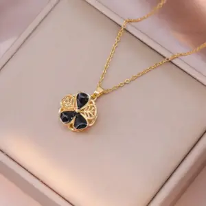 X0774 Gold Flower Necklace