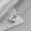 304 Stainless Steel Simple Style Polishing Letter Titanium Steel Pendant Necklace