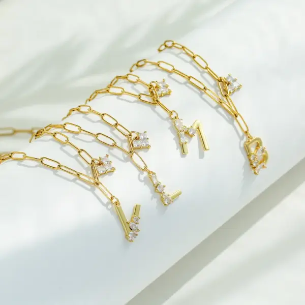 Copper Letter Copper Necklaces