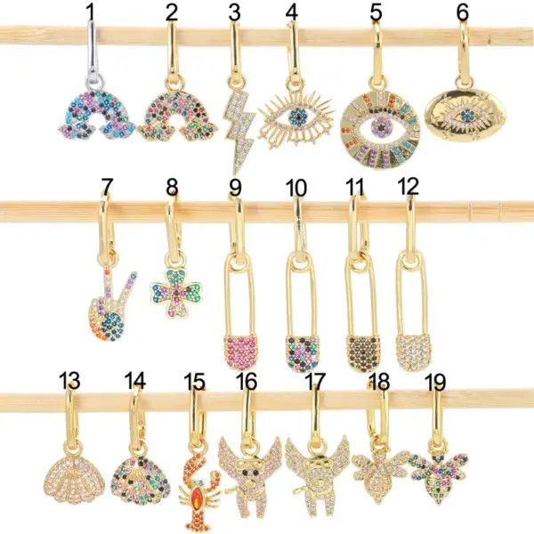 Wholesale Fashion Geometric Plating Copper Copper Earrings