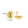 Wholesale 1 Pair French Style Simple Style Classic Style Semicircle Double Ring Copper Ear Studs
