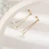 Wholesale PVD Coated Real Gold Plated 18K Gold Geometric 304 Stainless Steel Elegant Simple Style Waterproof Non Tarnish Drop Earrings