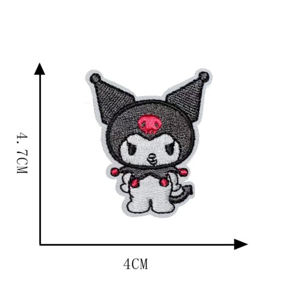 Wholesale New Kuromi Melody Melody Computer Embroider Cloth Stickers Creative DIY Decorative Self-Adhesive Hot Melt Clothing Accessories