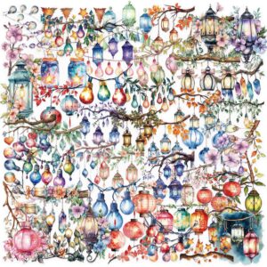 Wholesale 50 transparent ins lights dim sticker bag waterproof transparent PET hand account material decorative guitar notebook