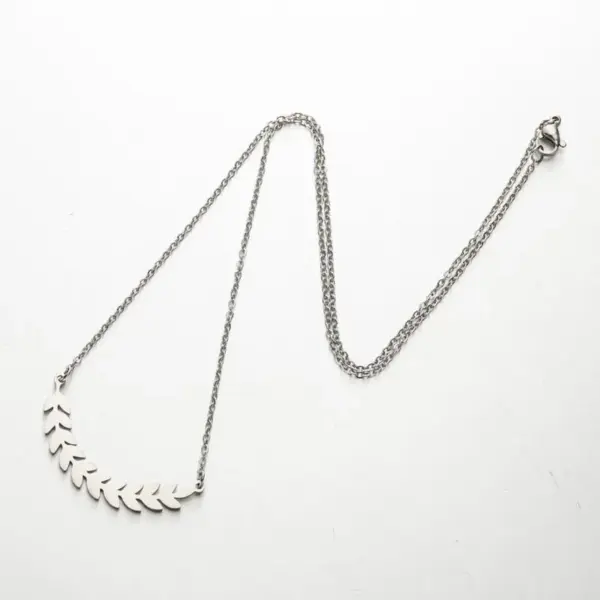Wholesale Jewelry Fashion Leaf 201 Stainless Steel 18K Gold Plated Plating Stainless Steel Necklaces
