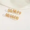 Wholesale 1 Pair Elegant Simple Style Round Plating Inlay Copper Zircon 14K Gold Plated Earrings