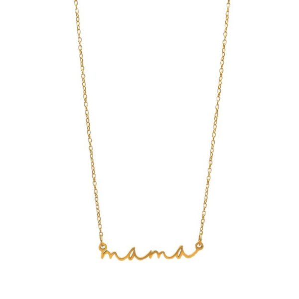 Wholesale Amazon's Best Selling Mama Pendant Clavicle Chain Stainless Steel Fashion European and American Style Necklace Jewelry Mother's Day Gift