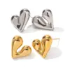 1 Pair IG Style Casual Heart Shape Plating 304 Stainless Steel 14K Gold Plated Stainless Steel Earrings