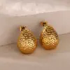 PVD Coated Real Gold Plated Geometric Butterfly 304 Stainless Steel Elegant Vintage Style Waterproof Non Tarnish Ear Studs