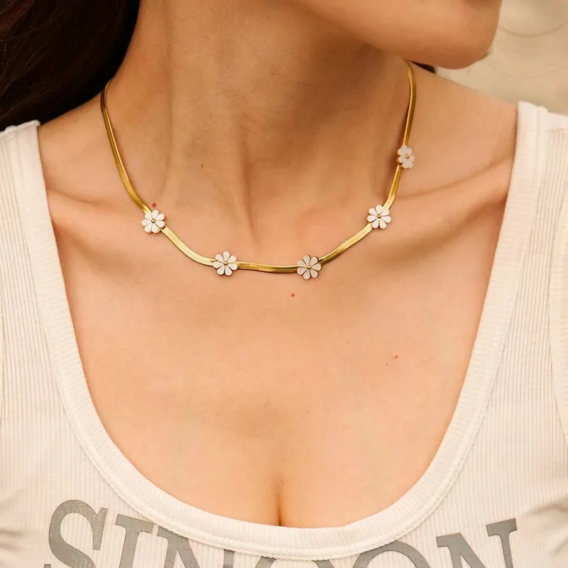 Wholesale 304 Stainless Steel Irregular PVD Coated Acrylic 18K Real Gold Plated Retro Simple Style Waterproof Non Tarnish Inlay Gold Earrings Necklace