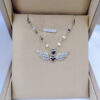 Wholesale Korean Style Women's Niche Design Inlaid Angel Wings Necklace New Accessible Luxury High-end Clavicle Chain