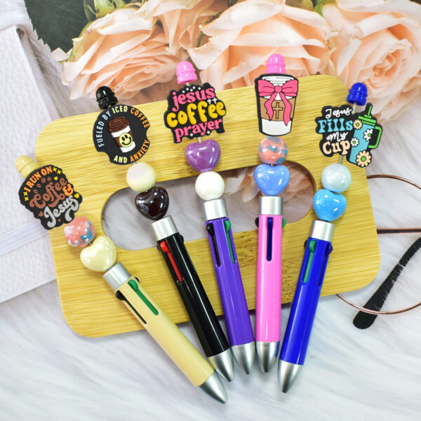 oly-e3091e5e2c102ceb0d678b53ac1bcac0 Wholesale Coee Series PVC Soft Rubber Bead DIY Ballint Pen