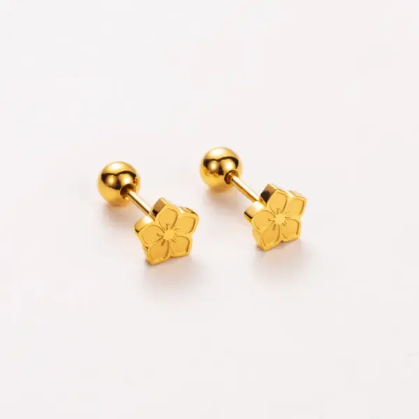 Wholesale PVD Coated Real Gold Plated 14K Gold Letter Heart Shape Wings 304 Stainless Steel Basic Modern Style Simple Style Waterproof Non Tarnish Ear Studs