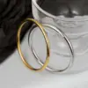 Wholesale Simple Style Classic Style Solid Color Titanium Steel Polishing Bangle