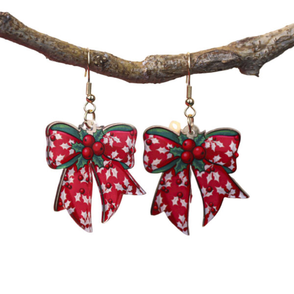 Wholesale Christmas bow earrings